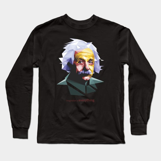 Imagination is everything Long Sleeve T-Shirt by Alkahfsmart